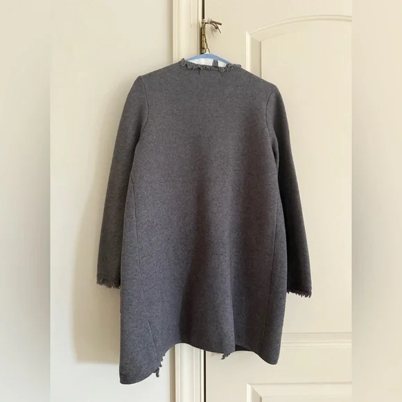 Elegant Charcoal Open-Front Women's Cape - Picture 2 of 4